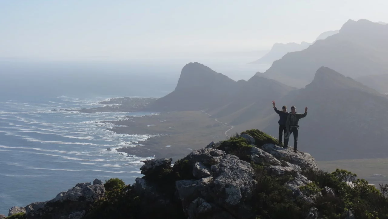 people on a mountian